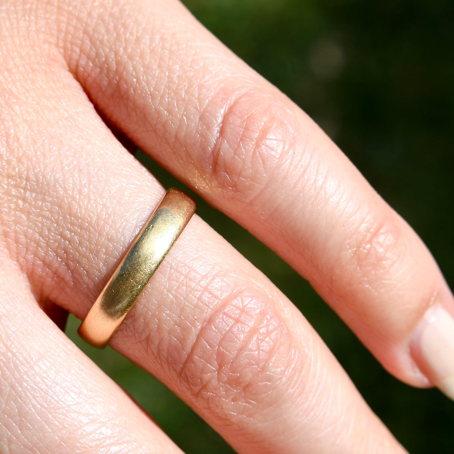 Antique wedding band, inscribed December 7, 1875