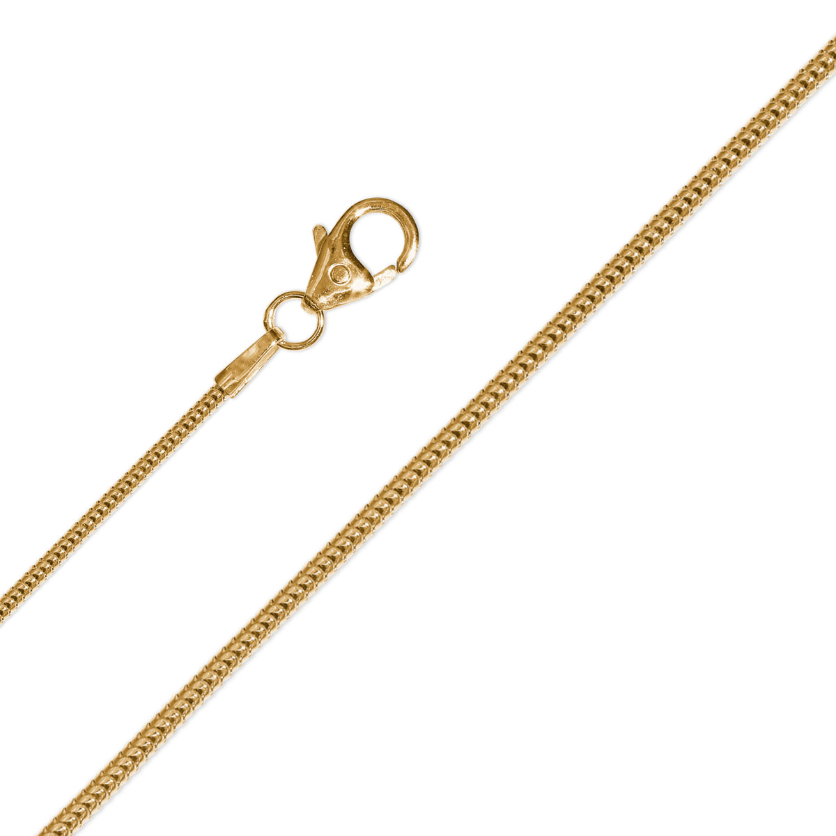 New 18k yellow gold snake chain (1.2 mm/ 18 inch)