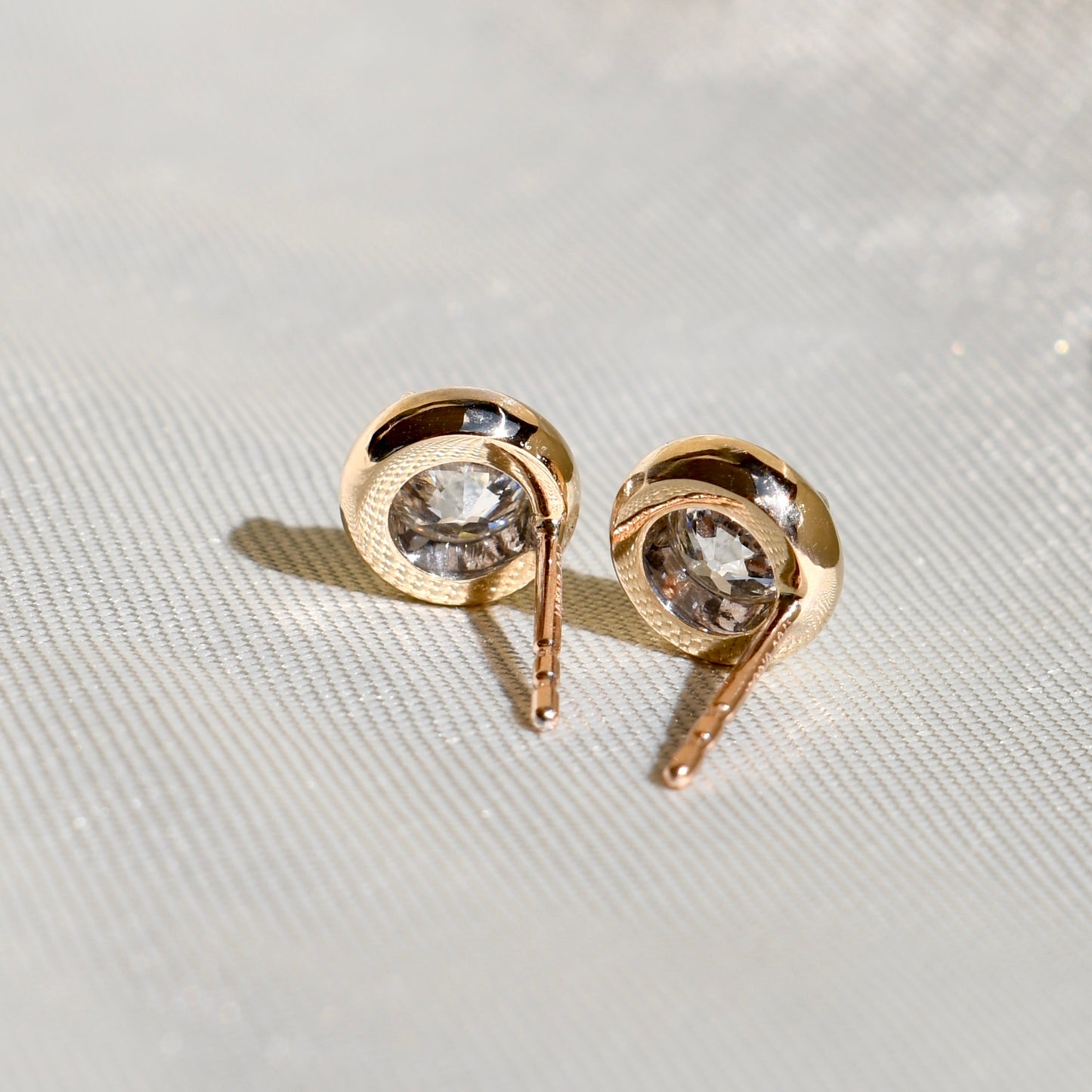 1.25 ct old European cut diamond studs
