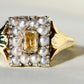 Antique Victorian citrine and seed pearl ring