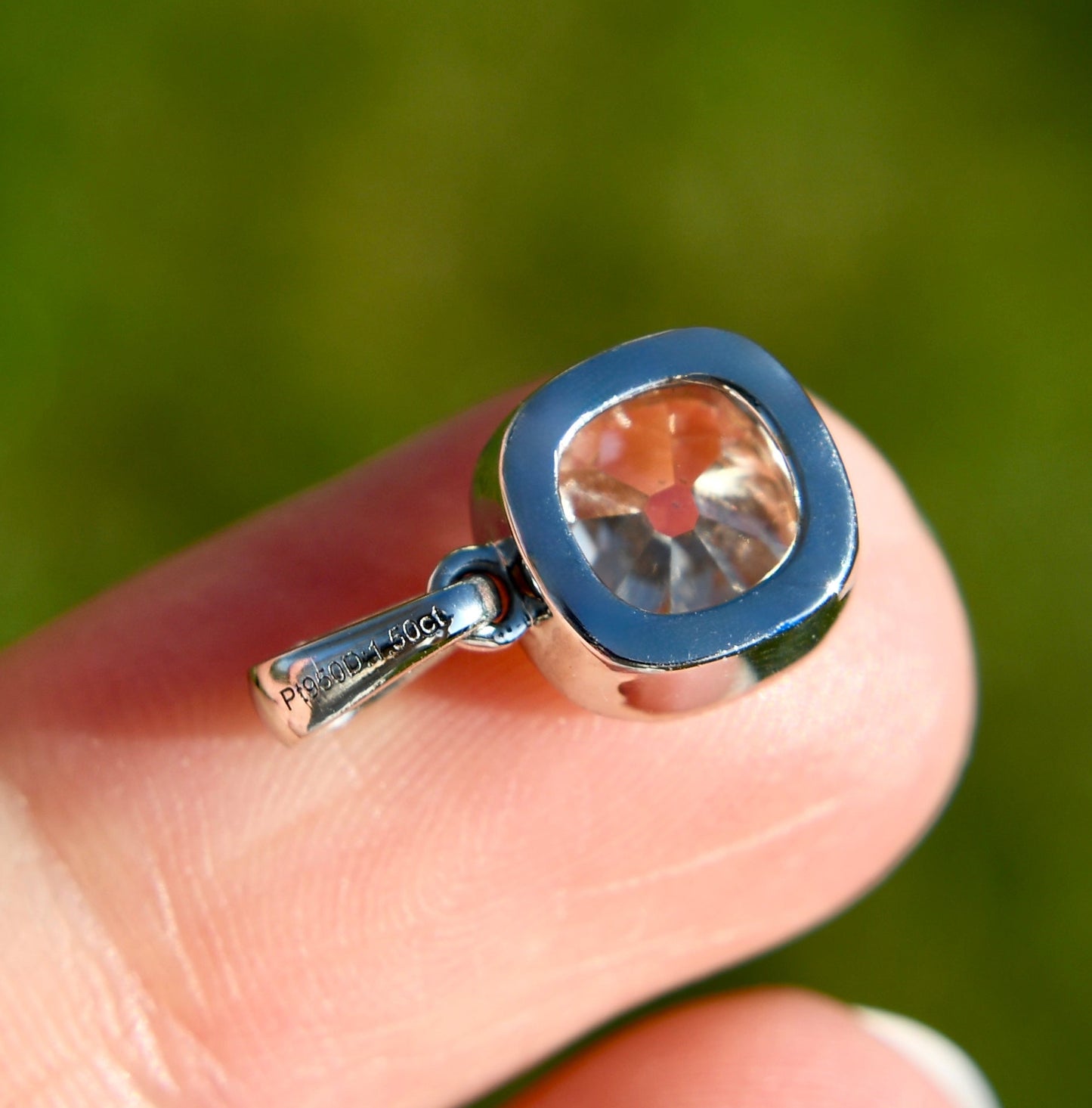 1.50 ct old mine cut diamond pendant