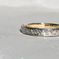 Antique 0.36 ct half hoop diamond band ring