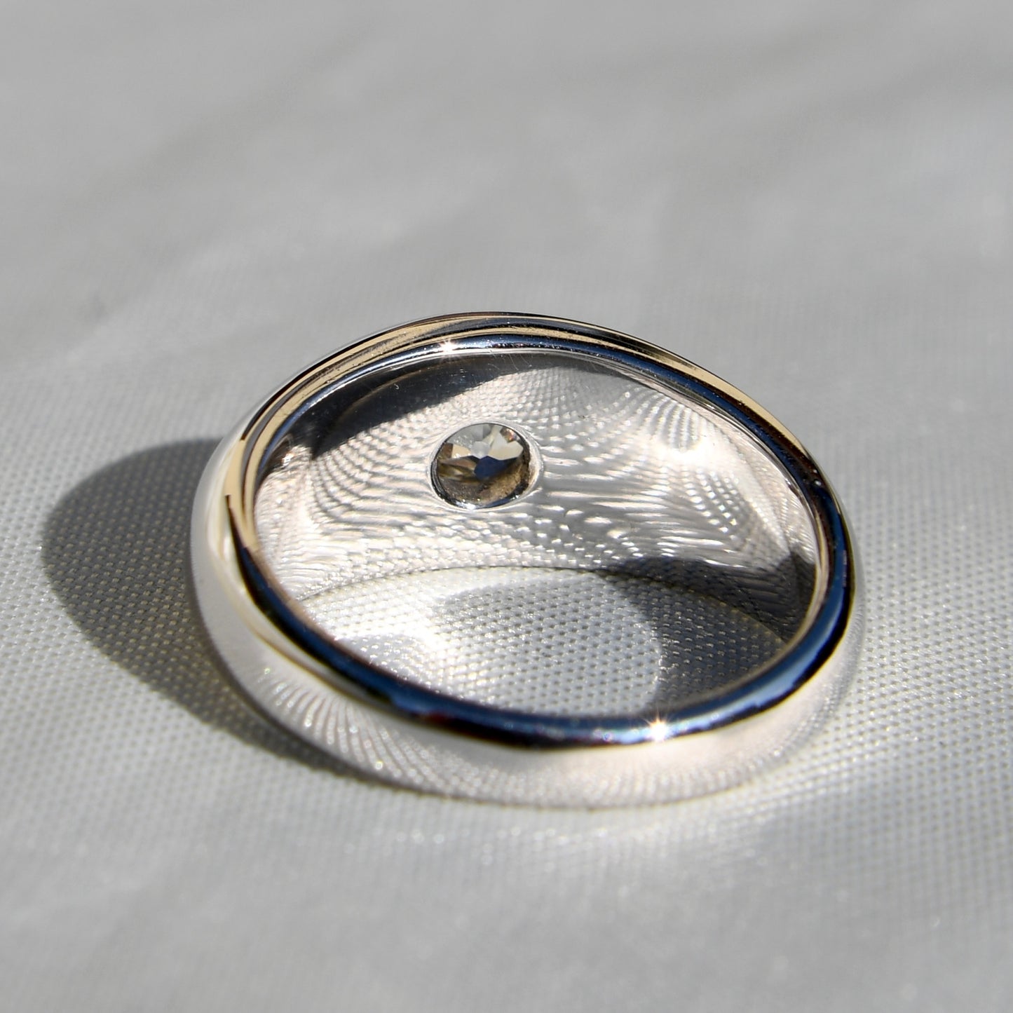 Installment 6/7 - Vintage 0.85 ct old European cut diamond band ring