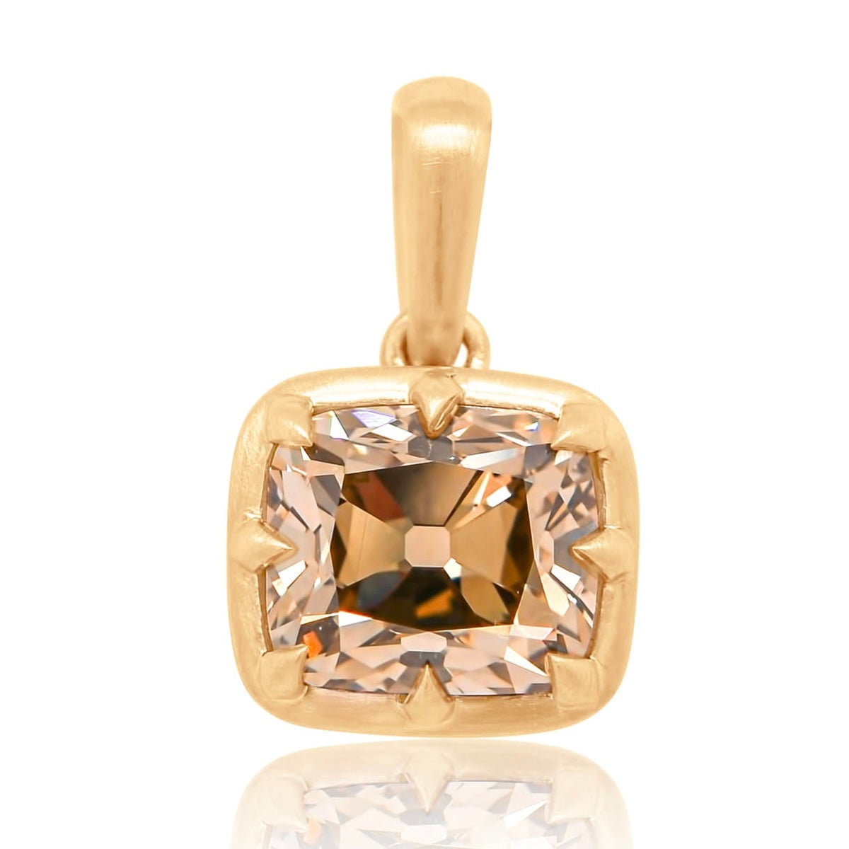 2.01 ct old mine cut diamond pendant