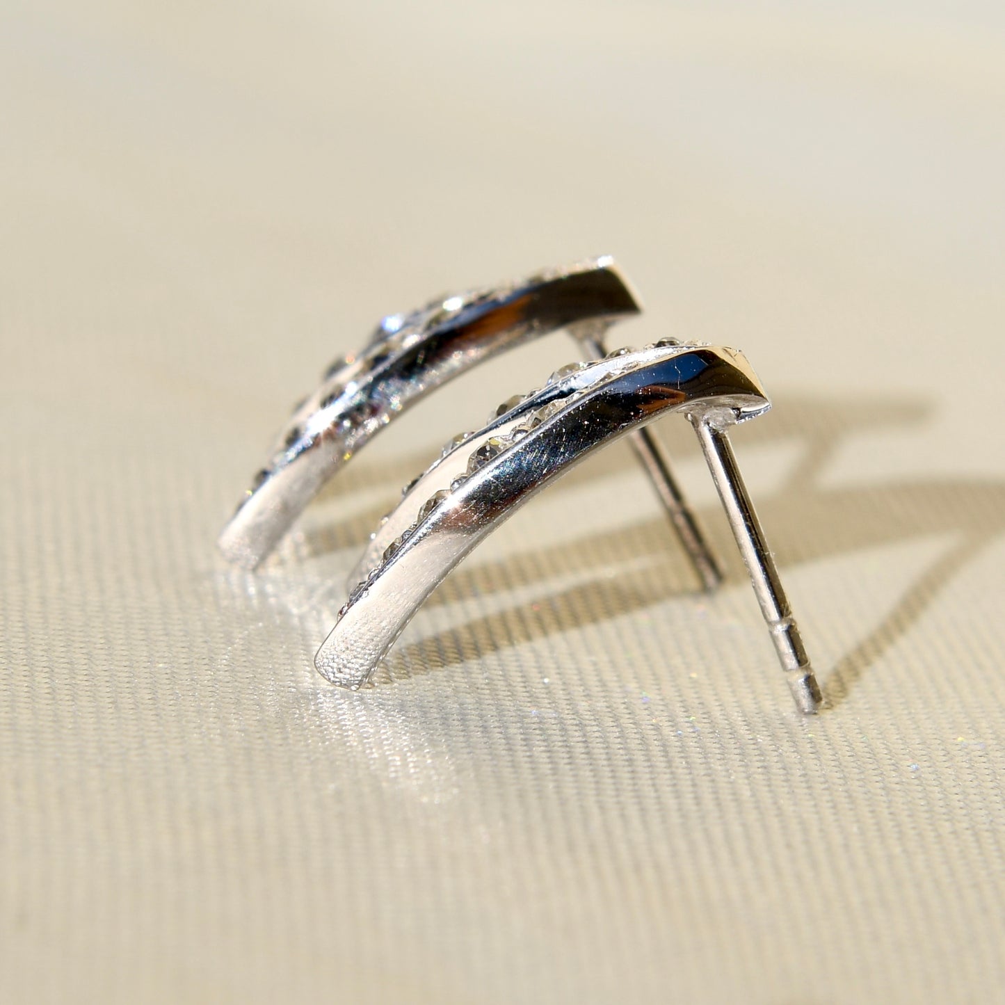 0.80 ct old European cut diamond stud earrings