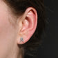 0.20 ct old European and rose cut diamond ghost stud earrings