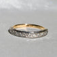 Antique 0.36 ct half hoop diamond band ring
