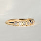 0.57 ct hexagonal, old mine and peruzzi cut diamond nine stone ring