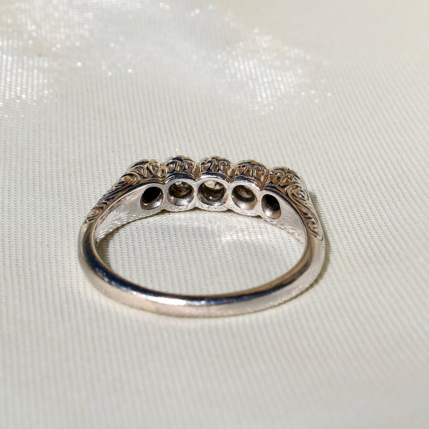 Antique 0.42 ct old European cut diamond five stone ring