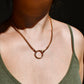 Antique 8k yellow gold watch chain, 17.7"