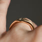 0.50 ct rose cut diamond solitaire band ring