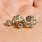 1.46 ct old mine cut diamond swirl stud earrings