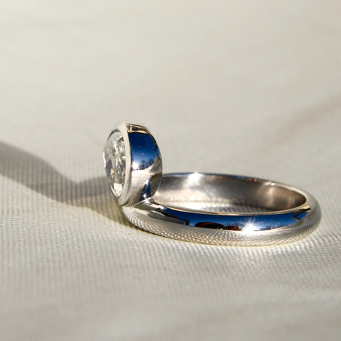 1.11 ct pear cut diamond solitaire ring