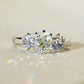 1.25 ct old mine cut diamond three stone ring