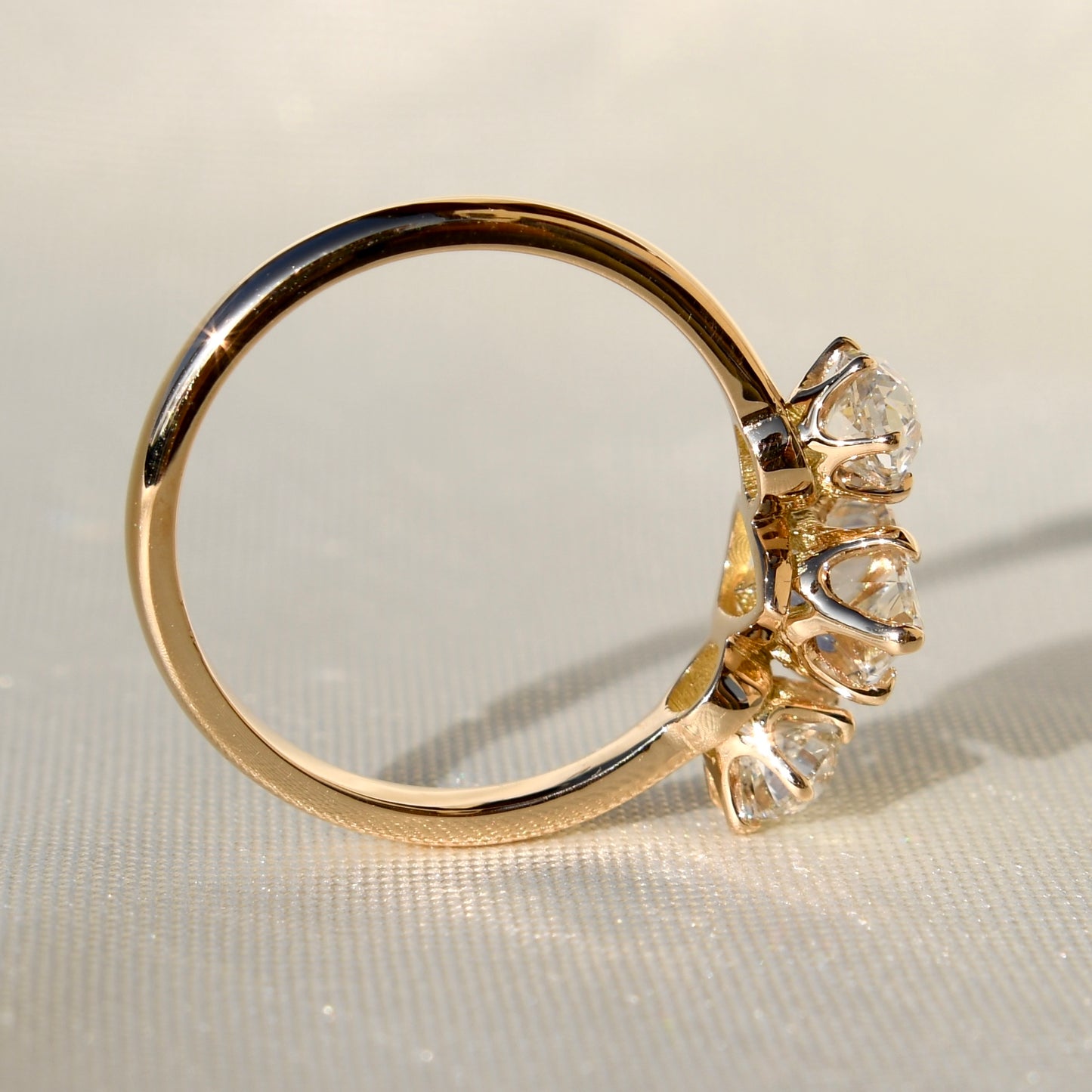 Installment 2/10 - 1.19ct pear and old European cut diamond ring