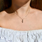 Antique pearl and 0.30 ct old mine cut diamond necklace
