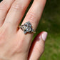 Installment 1/9 - Antique Georgian rose cut diamond double heart ring, 18th century