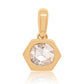 0.71 ct rose cut diamond hexagon pendant