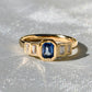 0.61 ct Ceylon sapphire and baguette cut diamond five stone ring