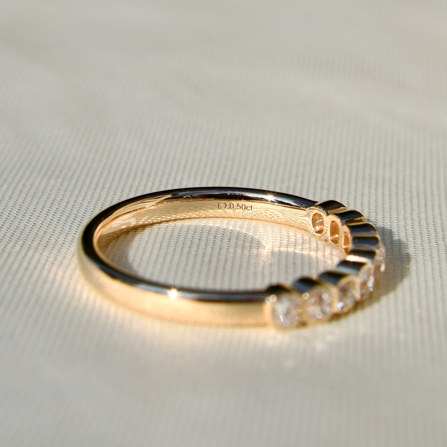 Installment 4/6 - 0.50 ct peruzzi cut diamond band ring