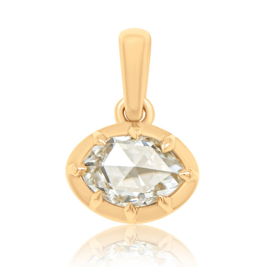 0.58 ct rose cut diamond pendant