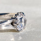 0.96 ct old mine cut diamond tulip solitaire ring