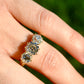1.62 ct old mine and old European cut diamond three stone ring