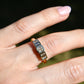 0.23 ct peruzzi and baguette cut diamond five stone ring