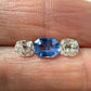 Installment 3/4 (20/100) - 0.82 ct Ceylon sapphire and 0.89 ct old mine cut diamond three stone ring