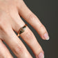 0.33 ct old mine cut diamond solitaire band ring