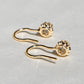 Antique 0.42 ct old mine cut diamond buttercup earrings