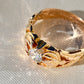 Antique Art Nouveau 0.48 ct old European cut diamond band ring