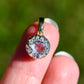 0.80 ct rose cut diamond cluster pendant
