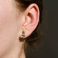 0.84 ct old mine cut diamond swirl stud earrings