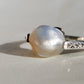 Antique natural saltwater pearl solitaire ring