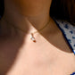 Natural saltwater pearl and rose cut diamond pendant