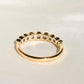 0.67 ct peruzzi cut diamond nine stone band ring