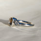 1.50 ct old mine cut diamond three stone ring