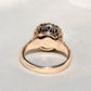 Antique natural pearl and 1.20 ct old mine cut diamond daisy ring