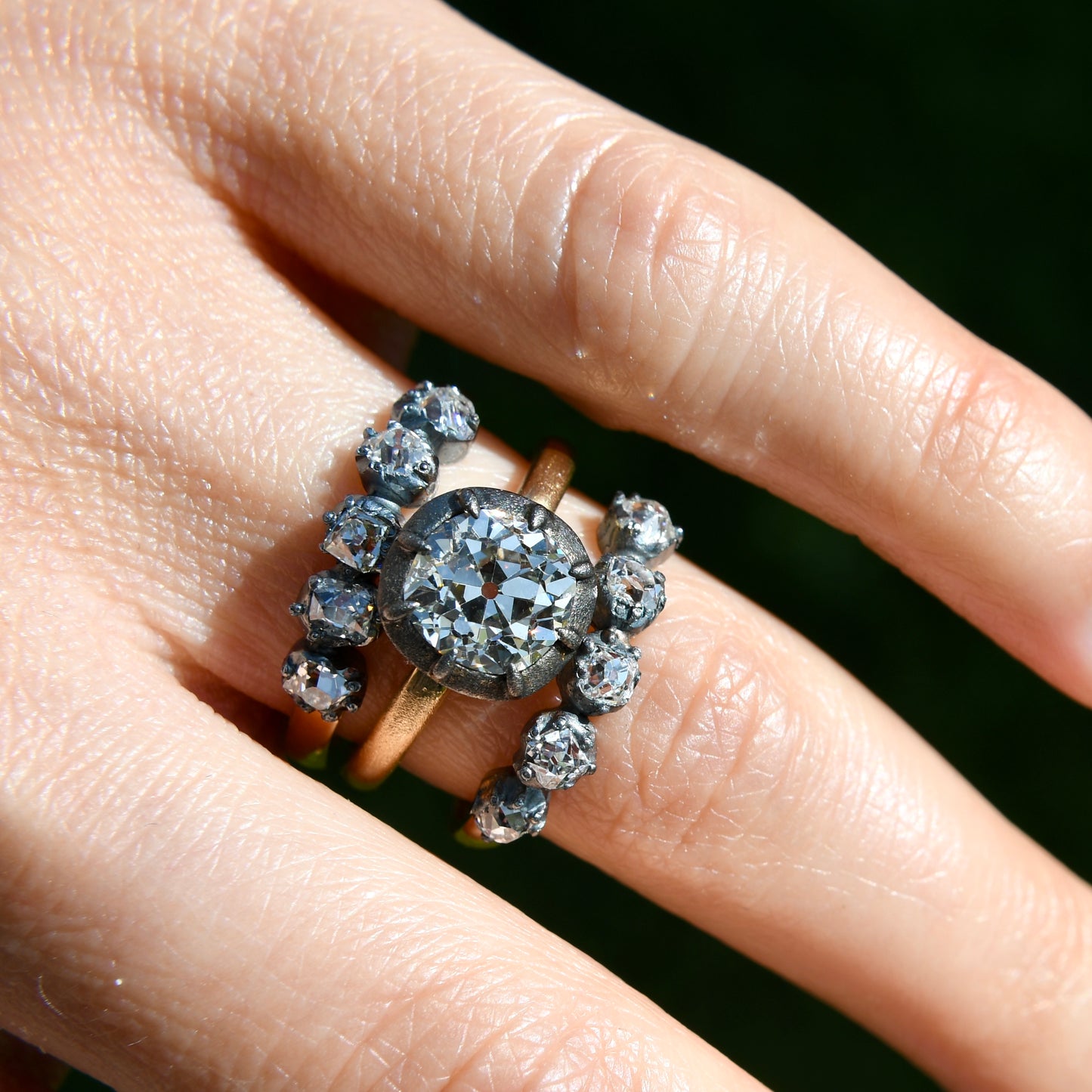 Installment 3/5 - 0.75 ct peruzzi cut diamond five stone ring