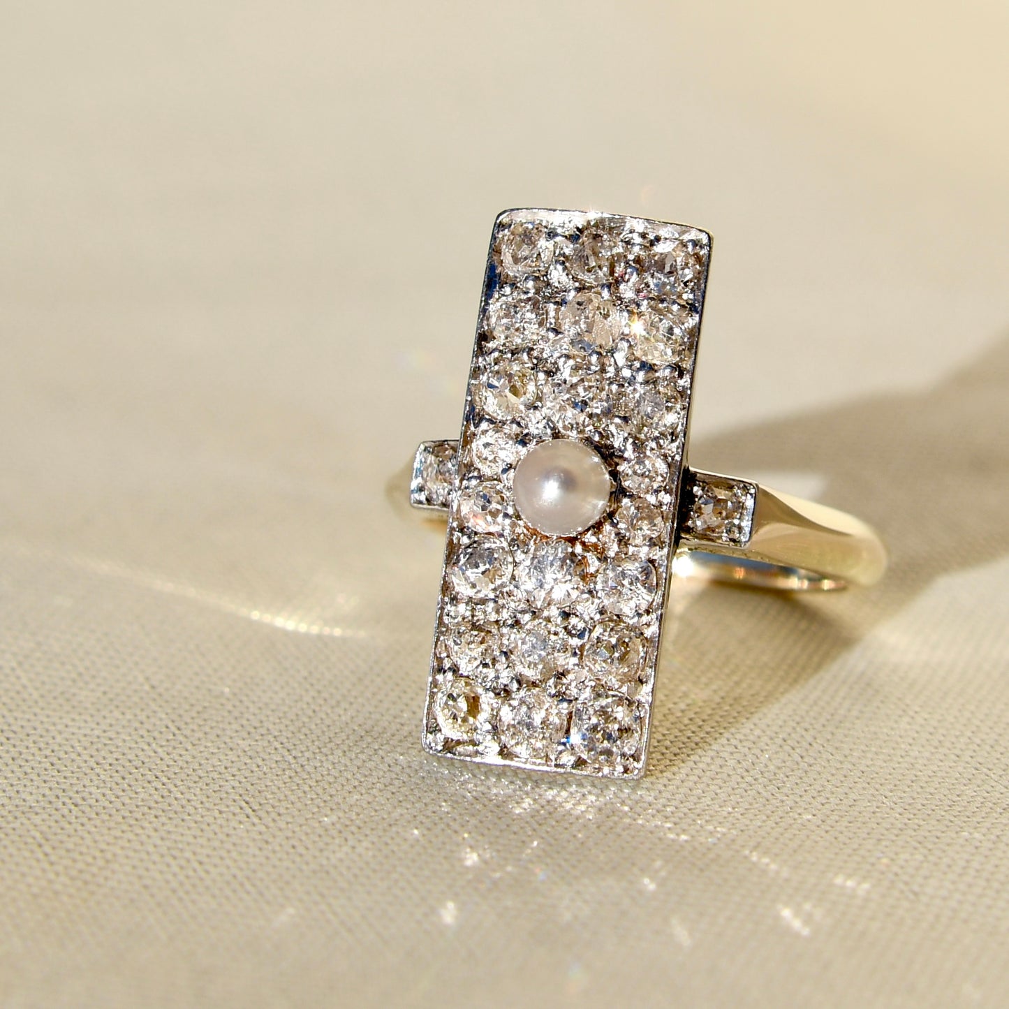 Antique 0.88 ct old European cut diamond cluster ring