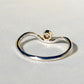 0.10 ct old European cut diamond wave ring