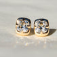 0.97 ct old mine cut diamond studs