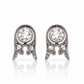 0.26 ct old European and rose cut diamond ghost stud earrings