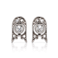 0.13 ct old European and rose cut diamond ghost stud earrings