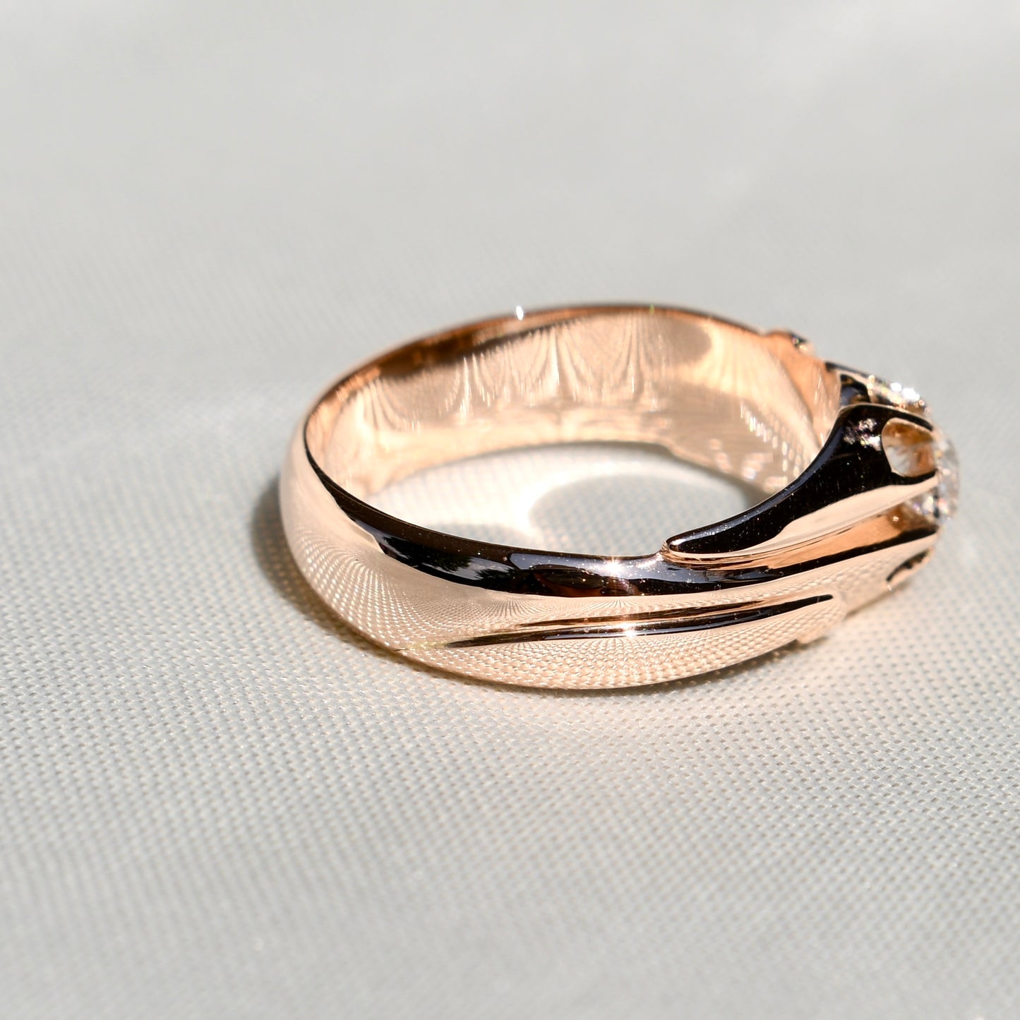 Antique 0.42ct old European cut diamond band ring