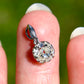 1.28 ct old mine cut diamond tulip pendant