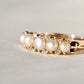 Antique natural pearl and diamond band ring
