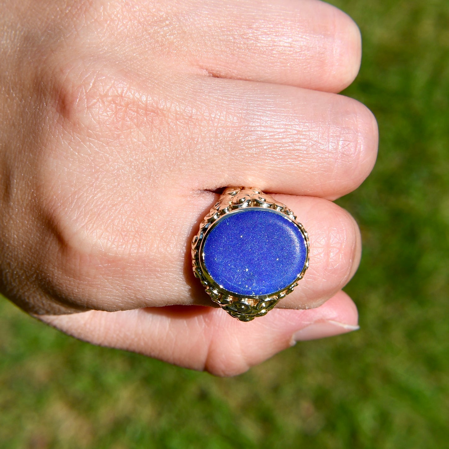 Antique Lapis Lazuli signet ring