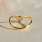 Installment 4/4 for S.- 0.61ct old European cut diamond curved solitaire ring + size 7.5